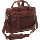 Mancini - Porte-documents à fermeture éclair pour portable 15.6 po / tablette Buffalo - 16.5po x 6po x 13po - Brun-Convient au tablette