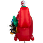 GEMMY - Hélicoptère gonflable de Noël animé avec pingouins parachutistes - 193 cm x 135 cm-S'illumine grâce à une lumière LED brillante et économe en énergie