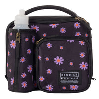 Renwick - Sac à lunch avec bouteille d'eau - motif à pois-Sac à lunch isolé en PEVA avec extérieur en polyester