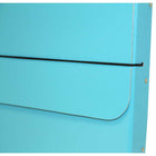 JAM Paper - Mallette de transport pour dossiers épais avec bande élastique - 10 x 1 1/4 x 13 1/4 - Bleu ciel-Fabriqué à partir d'un matériau en aggloméré durable et robuste et doté d'une fermeture à bande élastique noire conçue pour maintenir les documents en sécurité
