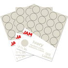 JAM Paper Sceaux autocollants ronds, 1 1/2 po, ivoire, 360/paquet-Taille : 1,66 po