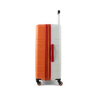 Reebok - Valise à roulettes pivotantes à coque rigide 30 po Double Dribble - Orange-Système d’extension à fermeture éclair offrant 20 % d’espace de rangement supplémentaire