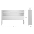 Nexera - Tête de lit de rangement Hunter Queen, Blanc-6