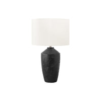 Monarch Specialties - Luminaire - 25 po H Lampe De Table - Béton Noir - Abat-Jour Ivoire / Crème - Contemporain - Moderne-Cette lampe de table de 25 pouces de haut présente une base en béton noir frappante associée à un élégant abat-jour en tissu ivoire, ce qui en fait un choix élégant pour tout salon moderne, chambre à coucher ou bureau
