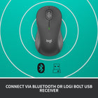  Logitech - Signature M550 L  Souris sans fil pleine taille - Pour mains de grande taille - Graphite-Fonctionne sur plusieurs plates-formes : bénéficiez d'une compatibilité transparente avec les systèmes d'exploitation Windows, macOS, Linux, Chrome OS, iPadOS et Android avec la souris Bluetooth sans fil Logitech Signature M550