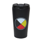 Oscardo - Tasse de voyage avec motif de la roue de médecine-Motif d’art autochtone authentique - Met en valeur des œuvres sous licence créées par des artistes des Premières Nations, Inuit et Métis de partout au Canada, célébrant la richesse des cultures autochtones et leur créativité