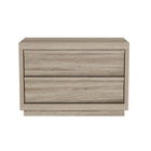 Manhattan Comfort - Table de nuit contemporaine Navis 32" à 2 tiroirs - Chêne naturel-La finition aspect bois offre une apparence chaleureuse et naturelle prisée dans le design de mobilier moderne