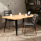 Homy Casa -  Bureau 63 po à Bordure Vives - Naturel-Plateau en bois de 1,8 po d'épaisseur, supporte jusqu'à 176 lbs