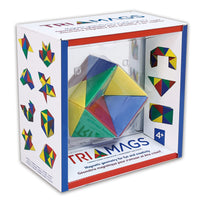 Popular Playthings - PPY415 Jeu de casse-tête magnétique Tri-Mags - 24 pièces-Stimulez à la fois l'imagination et la créativité tout en favorisant la pensée logique de base avec 24 triangles magnétiques.
