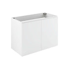 Modway - Bryn Support mural de 36" Vanité de salle de bain (lavabo non inclus) - Blanc-Vanité de salle de bain moderne