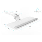 ShoppingAll - Plateau à clavier réglable sous le bureau avec tiroir coulissant de 25 po L x 9,8 po P - Blanc-6