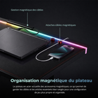 MotionGrey - Bureau debout électrique Chroma  à 4 moteurs avec plateau monobloc - 55,1 po - Noir - 1 ensemble-Dimensions: 55,12 po l x 28,35–48,03 po H x 28,35 po P