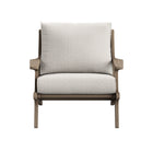 Modway - Saratoga Terrasse extérieure Bois de teck Chaise et ensemble ottoman, Caillou-9