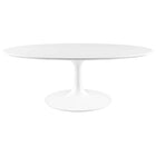 Modway - Lippa Ovale de 42 po Bois Table basse - Blanc-Table basse moderne