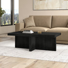 Hudson&Canal - Table basse rectangulaire Boden de 112 cm de largeur, , grain noir-Nettoyer avec un chiffon doux et sec, sans produits chimiques agressifs ni produits de nettoyage abrasifs