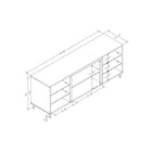 Manhattan Comfort - Meuble TV moderne Brighton 60 po - Gris-Garantie limitée du fabricant de 30 jours