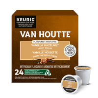 Café Van Houtte, Vanille noisette - Torréfaction légère - Dosettes de café K-Cup - Paquet de 24-Goût : ce mélange est une torréfaction légère qui associe des notes subtiles de vanille et de noisette.