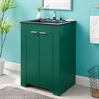 Modway - Maybelle 24" Vanette de salle de bain - Vert Noir-Portes doubles à fermeture douce