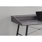 Monarch Specialties - 7540 Bureau 48 po L - Fausse Pierre Grise/Metal Noir-Fini sur tous les côtés pour un placement flexible n'importe où dans un bureau à domicile