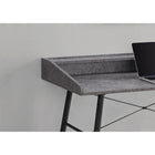 Monarch Specialties - 7540 Bureau 48 po L - Fausse Pierre Grise/Metal Noir-Fini sur tous les côtés pour un placement flexible n'importe où dans un bureau à domicile