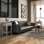 HOMCOM - Table d’appoint - gris - lot de 2-MDF avec traitement de peinture, adapté à une utilisation quotidienne 