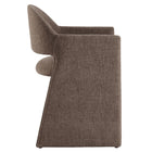 Modway - Talia Tissu rembourré Fauteuil à manger - Mocha-Goupilles de pied protégeant le plancher