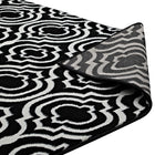 Modway - Frame Treillis marocain de transition Tapis de 5 pi l x 8 pi L - Noir et blanc-Haute densité / Tissé à la machine