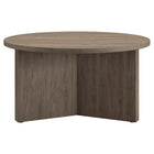 Hudson&Canal - Table basse ronde Anders de 81 cm de large par - Chêne gris vieilli-La table est fabriquée à partir de matériaux MDF de haute qualité et durables
