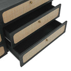 Modway - Chaucer 6 tiroirs Commode, Noir-Stratifié à grain de bois