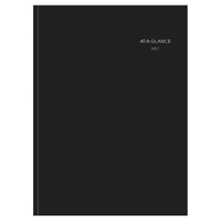 AT-A-GLANCE - Cahier de rendez-vous hebdomadaire Premiere 2027 - 11 po H x 8 po l - noir - bilingue-12 mois avec onglet : janvier 2027 à décembre 2027
