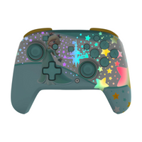 Turtle Beach - Manette de gaming RGB sans fil Rematch - Rosalina pour Nintendo Switch 2-Les quatre modes d'éclairage RGB donnent vie aux designs Super Mario uniques