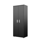 Manhattan Comfort - Armoire de garage moderne Fortress 77 cm (30,3 po) - gris charbon-Comprend des pieds ronds en métal surélevés du sol