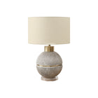 Monarch Specialties - Luminaire - 26 po H Lampe De Table - Résine Brune / Dorée - Abat-Jour Beige - Contemporain - Moderne-Cette lampe de table de 26 pouces offre un raffinement contemporain avec sa base en résine texturée marron clair bordée d'or, ce qui en fait une pièce d'accent à la mode pour tout salon, chambre à coucher ou bureau moderne