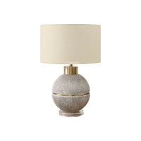 Monarch Specialties - Luminaire - 26 po H Lampe De Table - Résine Brune / Dorée - Abat-Jour Beige - Contemporain - Moderne-Cette lampe de table de 26 pouces offre un raffinement contemporain avec sa base en résine texturée marron clair bordée d'or, ce qui en fait une pièce d'accent à la mode pour tout salon, chambre à coucher ou bureau moderne