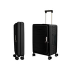 TRAVLR - Valise rigide pliable de 24 pouces - Noir-Fabriqué en polypropylène durable et léger