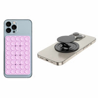 Blu Element - Poignée Kick-N-Grip et PhoneSquid Combo - Lavande-Construction ultra fine : conçue pour être presque invisible, cette poignée est plus fine qu'une pièce de 25 centimes. MagSafe & Adhésif Combo : Offre à la fois la compatibilité MagSafe et un adhésif puissant pour une fixation sécurisée.