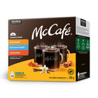 McCafe - Assortiment de cafés aromatisés - Paquet de 24-L’assortiment de cafés aromatisés McCafé est fait de grains 100 % arabica, qui sont traditionnellement grillés sous flamme pour créer notre mélange signature de torréfaction supérieure (torréfié à moyen), ce qui permet d’obtenir une saveur équilibrée et un arôme riche