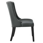 Modway - Baronet Bouton touffé Cuir végane Chaise à manger - Gris-Épingles de pied non marquées