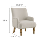 Modway - Ellington Tissu tapis Fauteuil d’accent - Sel-Tissu tissé Slub Weave Tissage