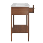 Modway - Zaire 48" Meuble de salle de bain à double lavabo - Blanc noyer-9