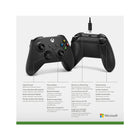 Microsoft - Manette sans fil Xbox et câble USB de type C - 2020 - Noir carbone-Boutons : boutons gauche et droite, gâchettes gauche et droite, manches gauche et droite, 4 boutons de jeu, bouton Xbox, bouton Afficher, bouton Menu, bouton Partager et bouton Jumelage