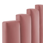 Modway - Noelle Performance Velvet Tête de lit jumelée, Rose poussiéreuse-Rembourrage en mousse dense