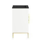 Modway - Awaken 24" Vanette de salle de bain - Blanc-Bassin en céramique