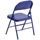 Flash Furniture - Chaise pliante de la série HERCULES COLORBURST en métal bleu cobalt à triple entretoise et double charnière-Composants en acier riveté