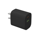 Evry - Chargeur mural 30 W USB-A et USB-C - Noir-Charge rapide 30W