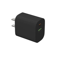 Evry - Chargeur mural 30 W USB-A et USB-C - Noir-Charge rapide 30W