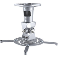 Amer Mounts - AMRP100S Support de Plafond Universel pour Projecteur - Argent-Compatibilité Universelle : Maintient solidement les projecteurs jusqu'à 30 lb (13,6 kg), assurant une large compatibilité.