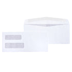 Enveloppes #10, fenêtres doubles, blanc, bte/500-Vélin blanc