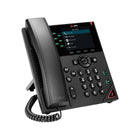 HP - Téléphone IP filaire à montage mural Poly VVX 350 à 6 lignes - Noir-Un grand écran couleur rétroéclairé de 3,5 pouces affiche toutes vos lignes, vous permettant ainsi d'être plus productif et de faire défiler moins la liste lorsque vous recherchez des contacts
