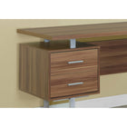 Monarch Specialties - 7083 Bureau 60 po L - Metal Argent/Noyer-La configuration réversible permet une installation à gauche ou à droite selon vos besoins.